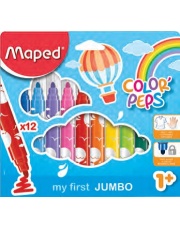 Pisaki Jumbo Maped Colorpeps 12 kolorów dla maluchów , 1+