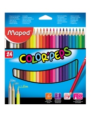 Kredki trójkątne Maped Colorpeps 24 kolory w etui kartonowym