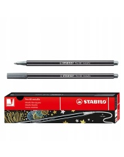 Pisak flamaster Stabilo Pen 68 metaliczny srebrny