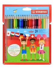 Kredki ołówkowe Stabilo Color 24 kolory w etui 20 + 4 sztuki neonowe