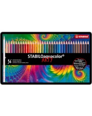 Kredki akwarelowe Stabilo Aquacolor Arty 36 kolorów w metalowym etui