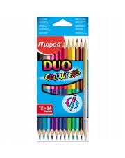 Kredki Maped Colorpeps Duo dwustronne 12 sztuk 24 kolory w etui kartonowym