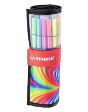 Pisaki flamastry Stabilo Pen 68 ARTY 25 sztuk , piórnik ROLLERSET