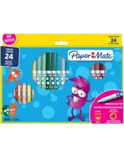 Pisaki flamastry PAPER MATE 24 kol etui kartonowe