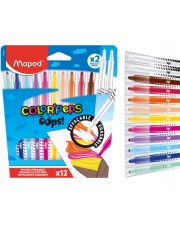 Pisaki flamastry Maped Colorpeps OOPS 12 sztuk (10 kolorów + 2 mazaki)