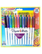 Pisaki flamastry Paper Mate FLAIR Bold 1,2mm, 12 kolorów