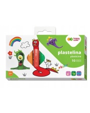 Plastelina szkolna Happy Color standardowa okrągła 10 kolorów