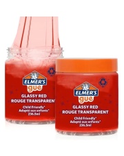 SLIME ELMERS w pojemniku, gotowy do użycia, czerwony transparentny 236 ml