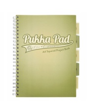 Kołozeszyt Project Book PUKKA PAD A4 OLIVE GREEN 5 przekładek, oliwkowy