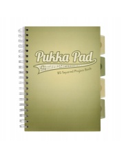 Kołozeszyt Project Pukka Pad B5 OLIVE GREEN 4 przekładki, oliwkowy