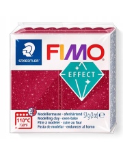 Masa termoutwardzalna FIMO EFFECT GALAXY 57g czerwona brokatowa , nr 202