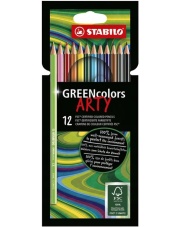 Kredki ołówkowe STABILO GREENcolors 12 kolorów FSC, etui kartonowe