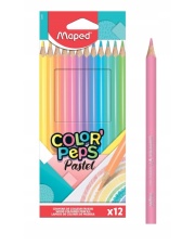 Kredki trójkątne pastelowe MAPED PASTEL 12 kolorów