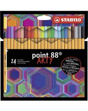 Cienkopis Stabilo Point 88 zestaw 24 kolory etui kartonowe ARTY