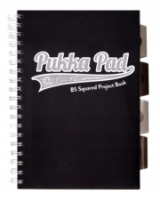 Kołozeszyt Project Pukka Pad B5 BLACK & GREY 4 przekładki, czarny z szarym